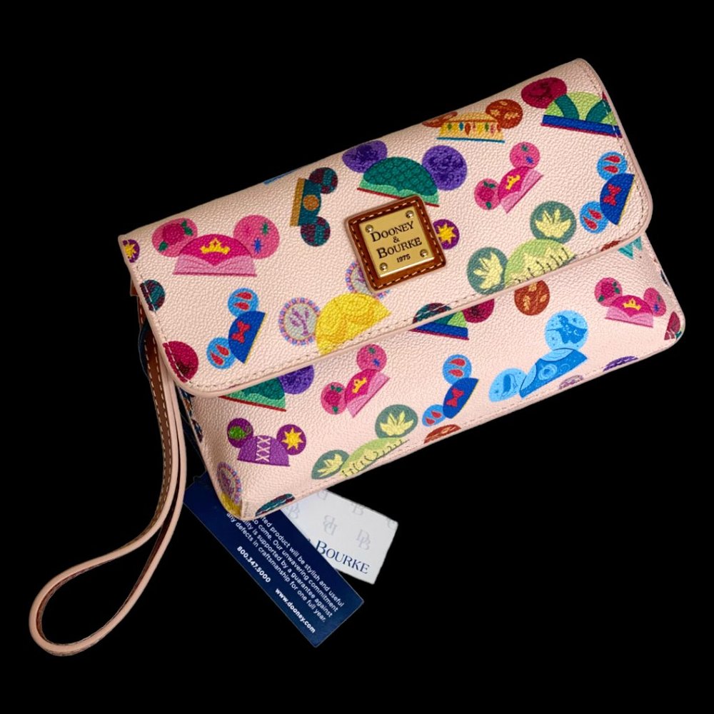 NWT Disney Dooney & Bourke Princess Ear Hat Pink Wristlet Wallet